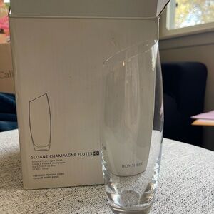 4 pack Sloane Champagne Flute - Clear Glass